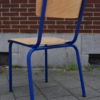 Gerestaureerde Schoolstoel RAL5002 blauw